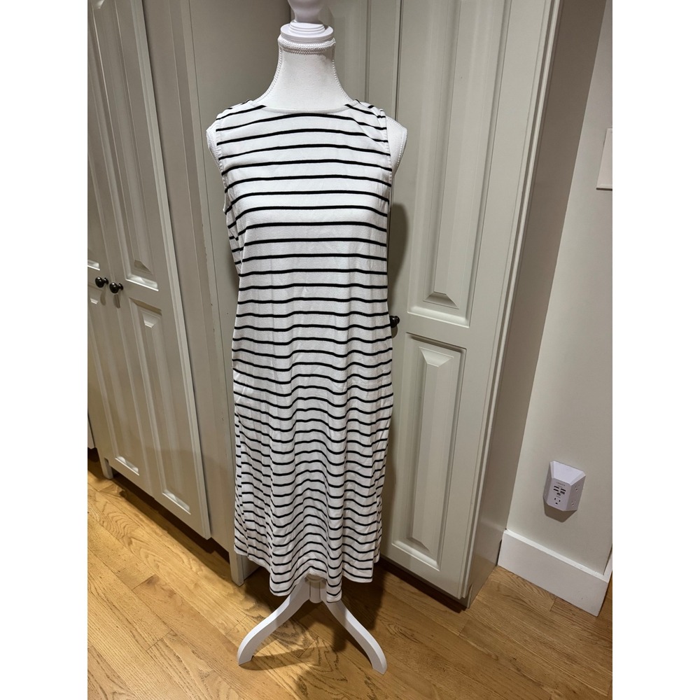 Cynthia Rowley Striped Sleeveless Midi Dress Casual Summer Chic Women'sβ Size M